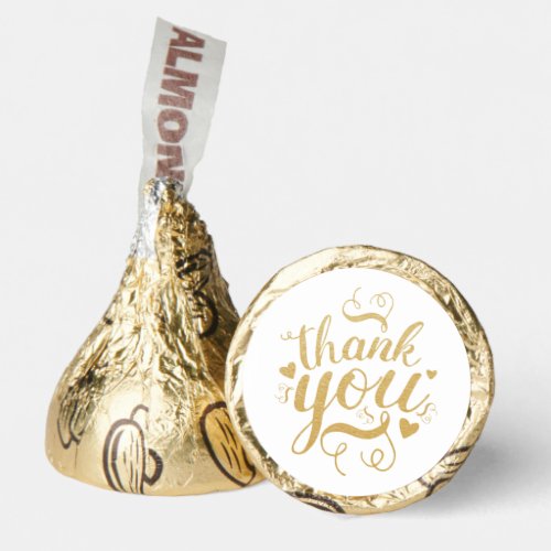 Elegant Gold Thank You Candy Hersheys Kisses