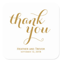 Elegant Gold Thank You Favor