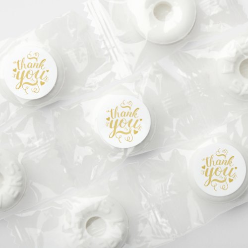 Elegant Gold Thank You Life Saver Mints 