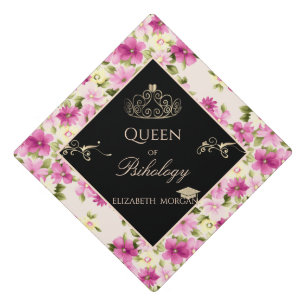 Elegant Gold Tiara,Flowers Graduation Cap