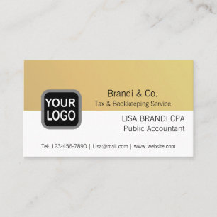 Elegant Gold Tone Logo Template Business Card