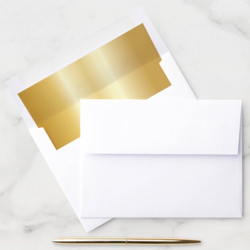 Elegant Gold Tone Wedding | Anniversary Envelope Liner