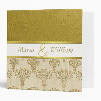 Elegant Gold Tone Wedding Binder