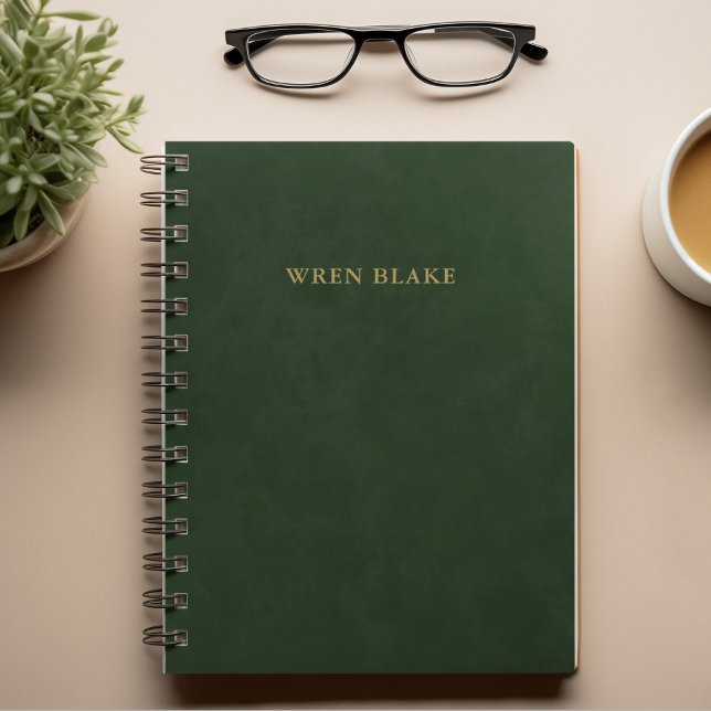 Elegant Gold Topography & Dark Green Leather Planner (Creator Uploaded)