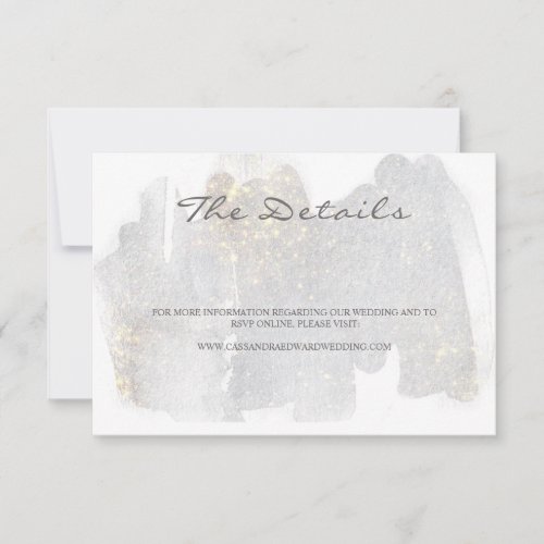 Elegant Gold Touched Silver Grey Enclosure Cards