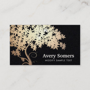 Elegant Gold Tree of Life Business Card
