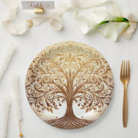 Elegant Gold Tree of Life Celebration