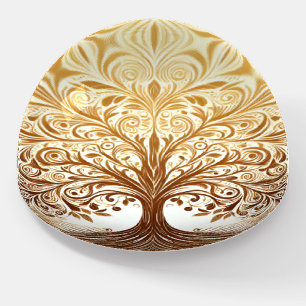 Elegant Gold Tree of Life Celebration Spiritual Paperweight