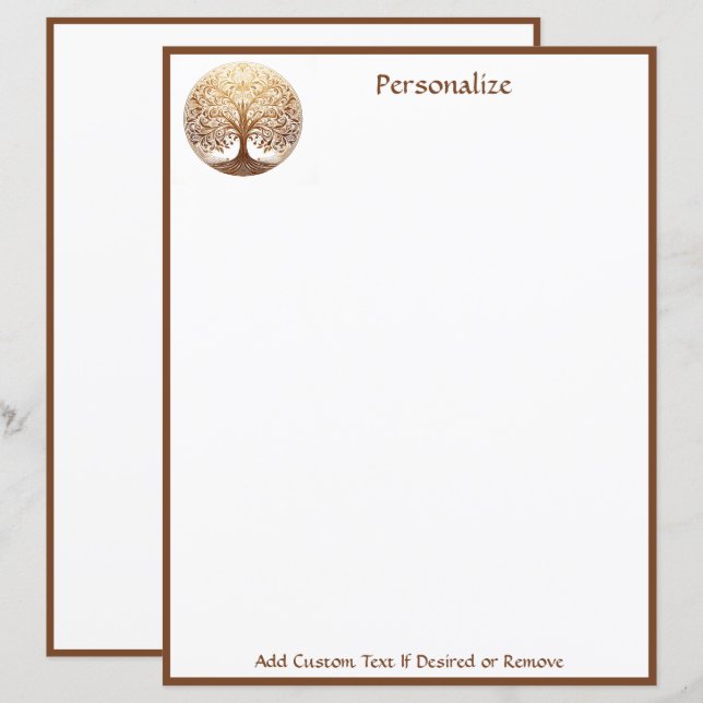 Elegant Gold Tree of Life Spiritual Zen (Front/Back)