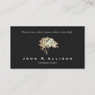 Elegant Gold Tree Professional Business Card