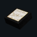 Elegant Gold Trim Marble Monogram  Gift Box<br><div class="desc">Digitally designed with a gold veined marble pattern trimmed in a gold-tone color.  Easily customize your monogram initial of choice.  Great gift and keepsake for weddings,  i.e. bridesmaid,  bride,  bridal team,  anniversaries,  birthdays,  and almost any special occasion.</div>