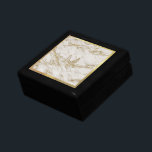 Elegant Gold Trim Marble Monogram  Gift Box<br><div class="desc">Digitally designed with a gold veined marble pattern trimmed in a gold-tone color.  Easily customize your monogram initial of choice.  Great gift and keepsake for weddings,  i.e. bridesmaid,  bride,  bridal team,  anniversaries,  birthdays,  and almost any special occasion.</div>