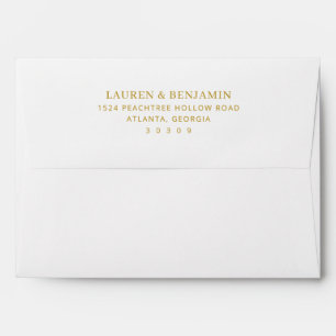Elegant Gold Typographic Envelope