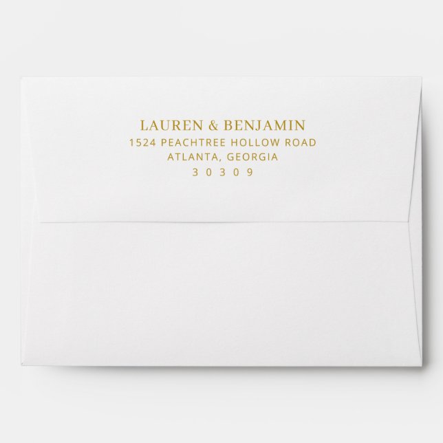 Elegant Gold Typographic Envelope (Back (Top Flap))
