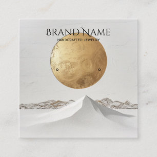 Elegant Gold Venus Earring Display Square Business Card