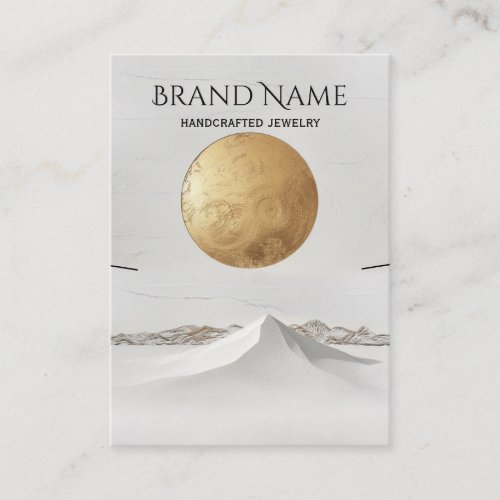 Elegant Gold Venus Necklace Display Business Card