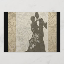 Elegant Gold Vintage Damask wedding Invitation