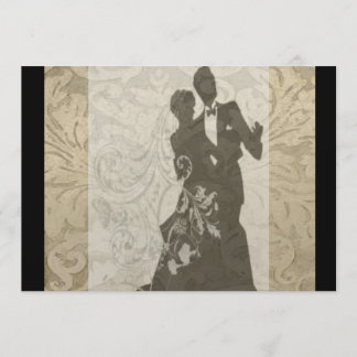 Elegant Gold Vintage Damask wedding Invitation