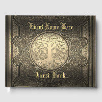 Elegant Gold Vintage Look Guest Book