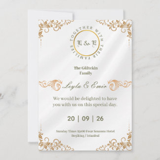 Elegant Gold Vintage Save the Date