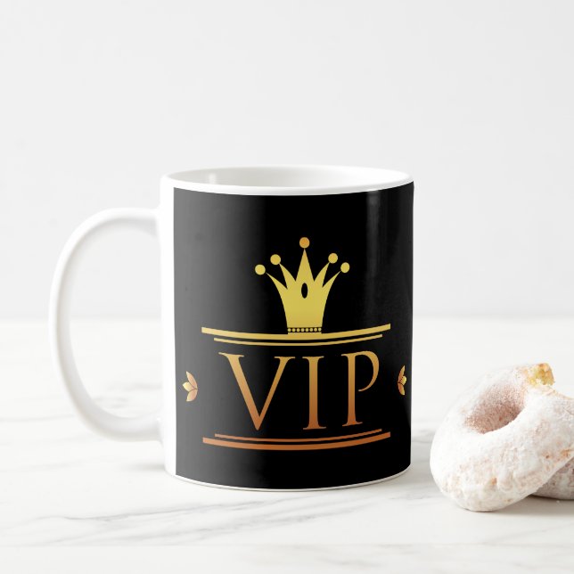 Elegant gold VIP business coffee mug (With Donut)