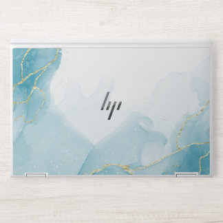 Elegant gold water mable Laptop Skin