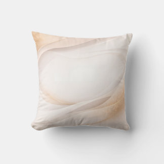 Elegant Gold Wave Abstract Cotton Pillow | Luxury 