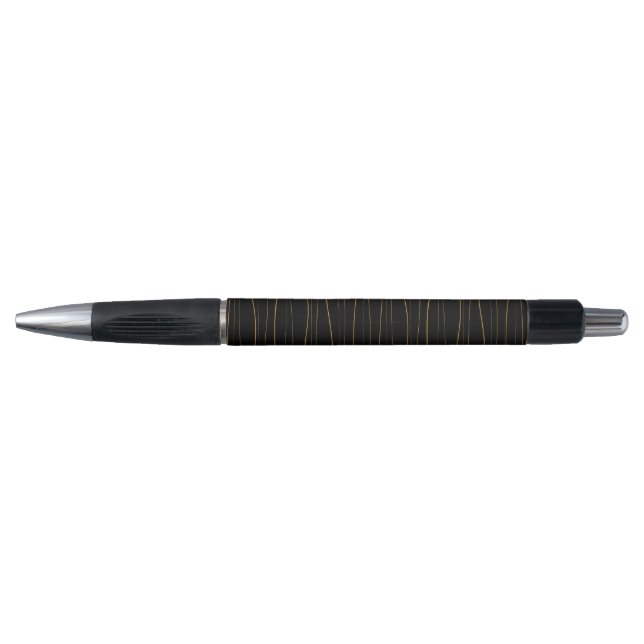 Elegant Gold Wavy Lines Pattern Pen (Front)