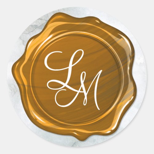 Elegant Gold Wax Seal Monogram
