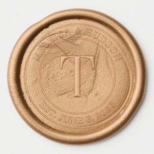 Elegant Gold Wax Seal Sticker