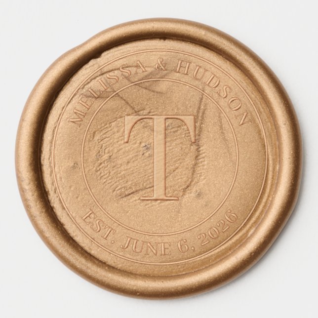 Elegant Gold Wax Seal Sticker (Front)