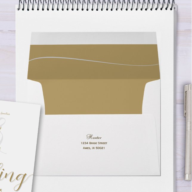 Elegant Gold Wedding 5x7 Envelope (Creator Uploaded)