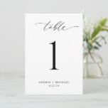 Elegant Gold Wedding 5x7 Table Number Cards<br><div class="desc">Simple, Elegant 5x7 Double-Sided Table Number: Elegance meets simplicity in our exquisitely designed 5x7 Double-Sided Table Number. Crafted in classic black and white, this elegant addition adds a touch of sophistication to your wedding decor. Its timeless minimalist design ensures it effortlessly blends with any theme, making it the perfect accent...</div>