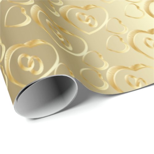 Elegant Gold Wedding Bands Wrapping Paper