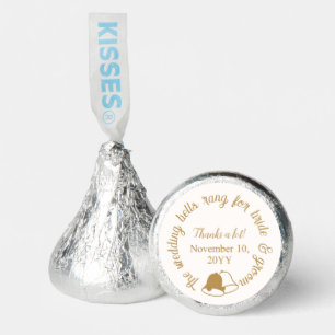 Elegant Gold Wedding Bells Hershey's Candy Favors
