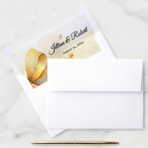 Elegant Gold Wedding Envelope Liner