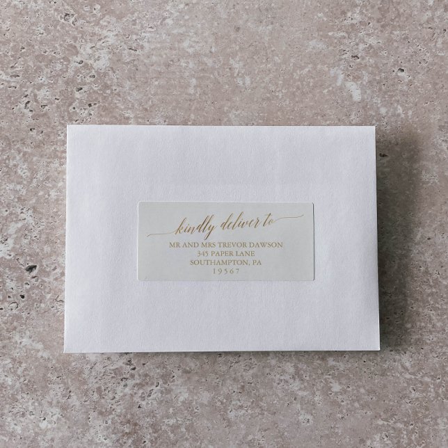 Elegant Gold Wedding Guest Address Labels (Creator Uploaded)