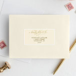 Elegant Gold Wedding Guest Envelope Address Labels<br><div class="desc">These individual guest address labels are the perfect for your wedding envelopes. Type in your individual guest names and addresses. These classy, sophisticated personalized address labels measure a little larger than 3 1/2 x 1 3/4 inches. They're a perfect fit for A7 wedding invitation envelopes! View my matching elegant luxury...</div>