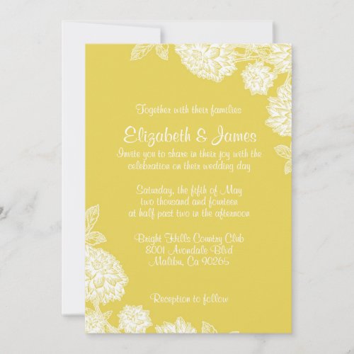 Elegant Gold Wedding Invitations