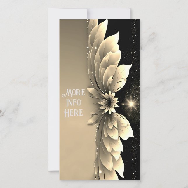 Elegant Gold Wedding Invitations  (Back)