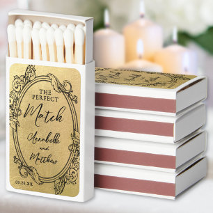 Elegant Gold Wedding Matches
