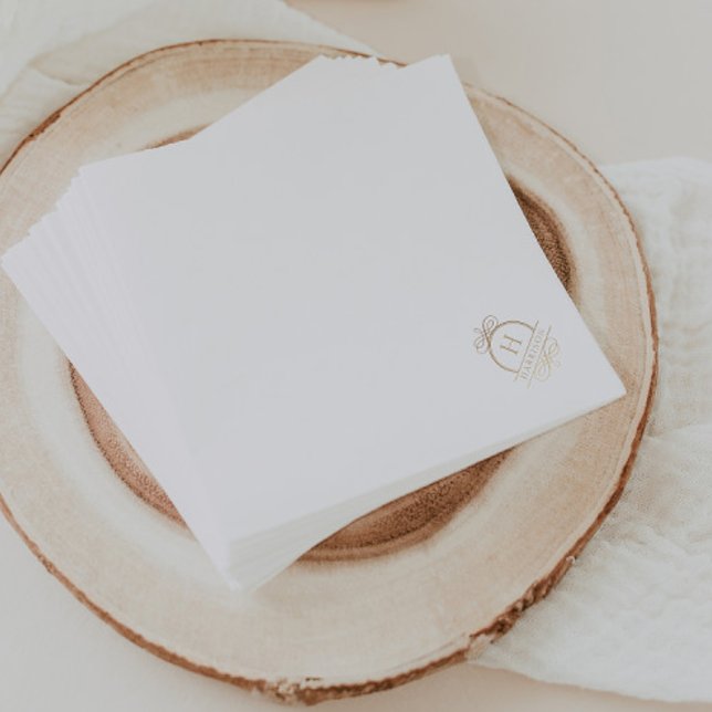 Elegant Gold Wedding Monogram  Napkins (Creator Uploaded)