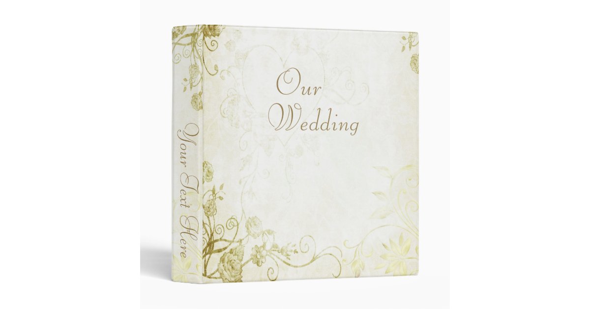 Chic and elegant wedding photo album binder, Zazzle