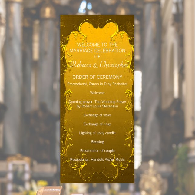 Elegant Gold Wedding Program (Creator Uploaded)