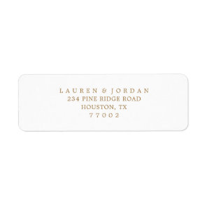 Elegant Gold Wedding Return Address Labels