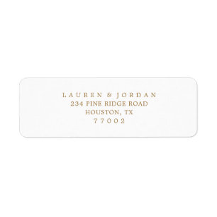 Elegant Gold Wedding Return Address Labels