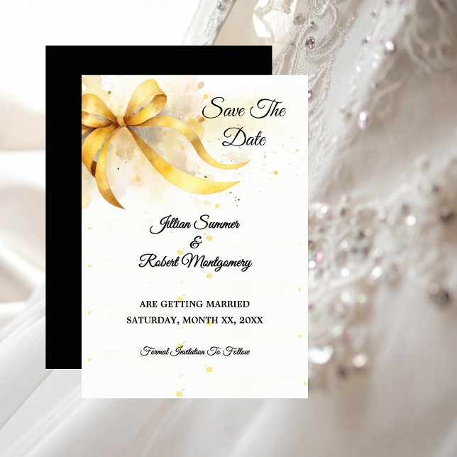 Elegant Gold Wedding Save The Date (Elegant Gold Wedding Save The Date)