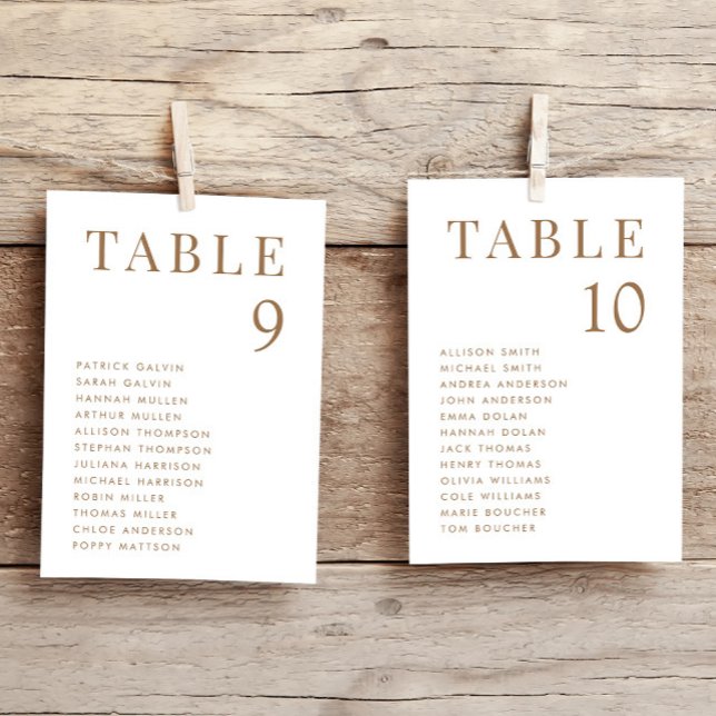 Elegant Gold Wedding Table Seating Chart Card (Creator Uploaded)