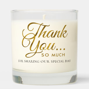 Elegant Gold Wedding Thank You Favor Scented Candle