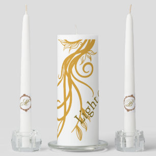 Elegant Gold Wedding Unity Candle Set